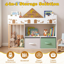 Load image into Gallery viewer, Toy Storage Organizer, Kids Bookshelf with Stuffed Animal Storage