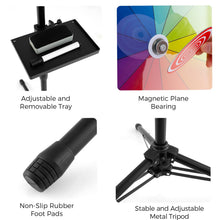 Load image into Gallery viewer, 16Inches Spinning Wheel Game with 12 Slots Color Prize Wheel Tripod