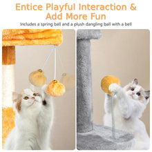 Load image into Gallery viewer, 128 CM Tall Cat Tree with Sisal Scratching Posts and Ladder