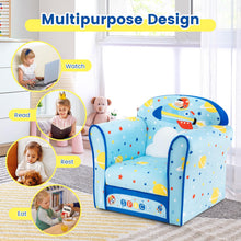 Load image into Gallery viewer, Kids Sofa Chair, Wooden Children Armchair with Cute Pattern and Non-slip Foot Pads
