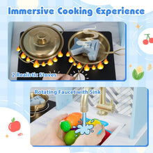 Load image into Gallery viewer, Children Cooking Chef Role Playset with Cabinets & Utensils for Boys Girls
