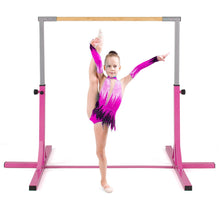 Load image into Gallery viewer, Gymnastics Training Bar, 85-145cm/90-150cm Height Adjustable Horizontal Kip Bars with Non-slip Pads