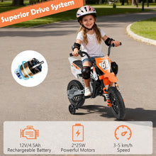 Load image into Gallery viewer, Kids Ride on Motorcycle, 12V Electric Ride On Bike with Training Wheels