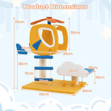 Load image into Gallery viewer, Cat Tree, Small Cat Tower with Sisal Scratching Posts, Helicopter Top Perch