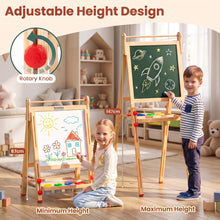 Load image into Gallery viewer, 3-in-1 Kids Art Easel, Double-Sided Folding Wooden Easel