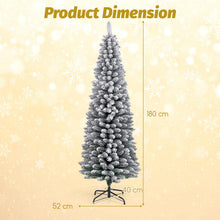 Load image into Gallery viewer, 4FT Snow Flocked Slim Pencil Xmas Tree