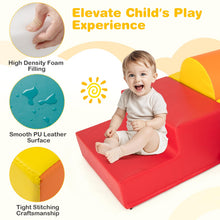 Load image into Gallery viewer, 10 Pieces Foam Climbing Blocks Set with PU Leather Surface for 1-3 Years Old