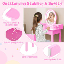 Load image into Gallery viewer, Kids Vanity Table and Chair Set