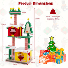 Load image into Gallery viewer, Cute Christmas Cat Tree Large Cat Tower with Sisal Scratching Posts and Carpe