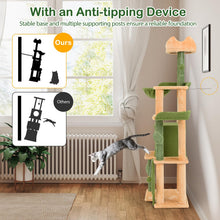 Load image into Gallery viewer, 160 CM Cactus Cat Tree with Sisal Scratching Posts for Indoor Cats