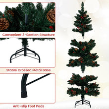 Load image into Gallery viewer, 150 CM Pre-Lit Artificial Christmas Tree Spiral Holiday Tree with 448 Branch Tips