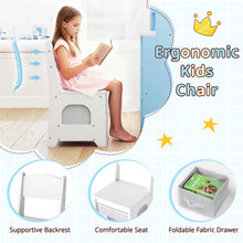 Load image into Gallery viewer, Corner Dressing Table with Lighted Mirror for Playroom Bedroom