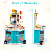 Load image into Gallery viewer, Kids Kitchen Playset Corner Play Kitchen with Realistic Sounds and Lights