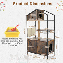 Load image into Gallery viewer, 150CM Cat Tree with Litter Box Enclosure