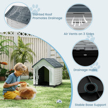 Load image into Gallery viewer, Plastic Dog House with Metal Lockable Door and Air Vents