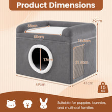 Load image into Gallery viewer, Cat House for Indoor Cats, Foldable Cat Condo