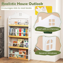 Load image into Gallery viewer, Kids Bookshelf, 4-Tier Book Display Rack with Anti-Falling Baffles