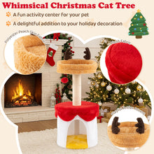 Load image into Gallery viewer, Christmas Cat Tree with Bed 80 CM Modern Kitten Tower with Sisal Scratching Post