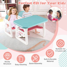 Load image into Gallery viewer, 3-Piece Kids Table and Chairs Set with Storage Rack
