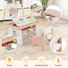 Load image into Gallery viewer, Kids Table and Chair Set, Children Activity Table with Chair
