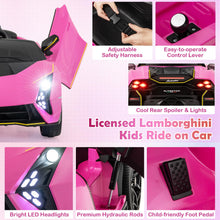 Load image into Gallery viewer, Kids Ride on Car, 12V Battery Powered Licensed Lamborghini Car with Remote Control