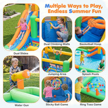 Load image into Gallery viewer, Inflatable Bouncy Castle, 11-in-1 Water Park with Double Slides