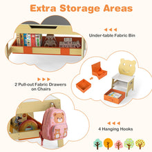 Load image into Gallery viewer, Kids Table and Chairs, Multifunctional Activity Desk with Chalkboard & Whiteboard