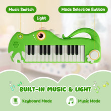 Load image into Gallery viewer, 25 Key Portable Digital Piano with Built-in Music & Light (Dinosaur)