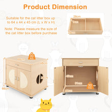 Load image into Gallery viewer, Cat Litter Box Enclosure, Wooden Hidden Kitty Washroom Storage Bench