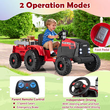 Load image into Gallery viewer, 24V Ride On Tractor with Detachable Trailer for Kids