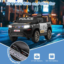 Load image into Gallery viewer, Kids Ride on Police Car, 12V Battery Powered Car with Remote Control