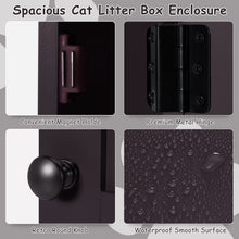 Load image into Gallery viewer, 2-Tier Hidden Wooden Cat Litter Box Enclosure