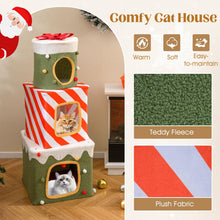 Load image into Gallery viewer, Stackable Cat Condos with Plush Balls for Indoor