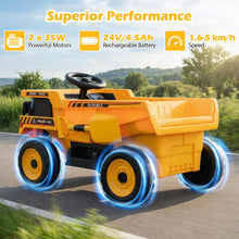Load image into Gallery viewer, 4-Wheeler Construction Electric Vehicle with Dump Bed and Remote Control
