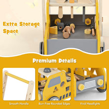 Load image into Gallery viewer, Wooden Baby Walker, 2-in-1 Toddler Push Along Toy