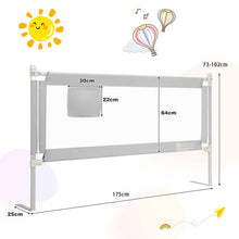 Load image into Gallery viewer, Height Adjustable Toddler Protection Guard with Storage Pocket and Double Safety Lock