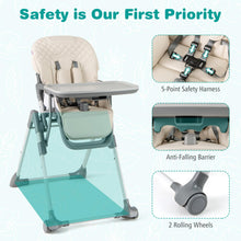 Load image into Gallery viewer, Portable Adjustable Highchair with Footrest and Detachable Tray for Babies