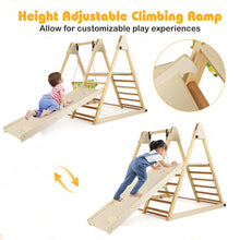 Load image into Gallery viewer, Kids Climbing Frame, Wooden Children Climber Playset with Swing