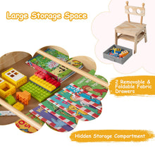 Load image into Gallery viewer, Kids Table and Chairs 4 in 1 Wooden Activity Desk Set (Robot Shape)