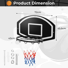 Load image into Gallery viewer, 72 x 45.5cm Wall Mounted Basketball Hoop