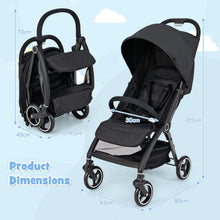 Load image into Gallery viewer, Baby Stroller, Foldable Toddler Pushchair with Adjustable Backrest