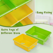 Load image into Gallery viewer, Toy Storage Organizer, 4 Tiers Kids Bookshelf and Toy Storage Unit with 8 Bins