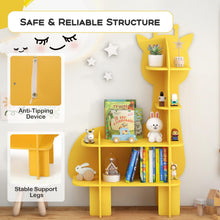 Load image into Gallery viewer, Kids Storage Shelf, Wooden Children Bookshelf with Anti-Tipping Device