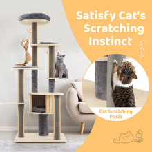 Load image into Gallery viewer, Cat Tree, Tall Multi-Layer Cats Tower, Detachable Mats & Scratching Posts