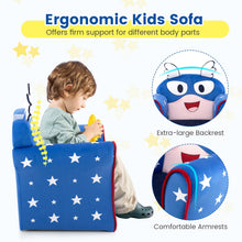 Load image into Gallery viewer, Kids Sofa Chair, Wooden Children Armchair with Cute Pattern and Non-slip Foot Pads