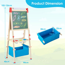Load image into Gallery viewer, 3 in 1 Height Adjustable Art Easel with Whiteboard & Chalkboard
