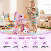 Load image into Gallery viewer, 4 in 1 Multi-sport Activity Center, Kids Basketball Hoop Set