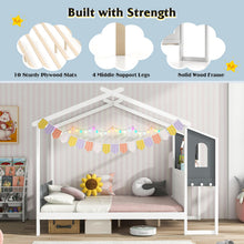 Load image into Gallery viewer, Toddler House Floor Bed with Study Desk