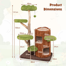 Load image into Gallery viewer, Cat Tree, Multi-level Cat Tower with 2-story Cat House, Sisal Scratching Posts & Board