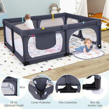 Load image into Gallery viewer, Baby Playpen with Mat, 189 x 158cm Toddler Fence Safety Play Yard